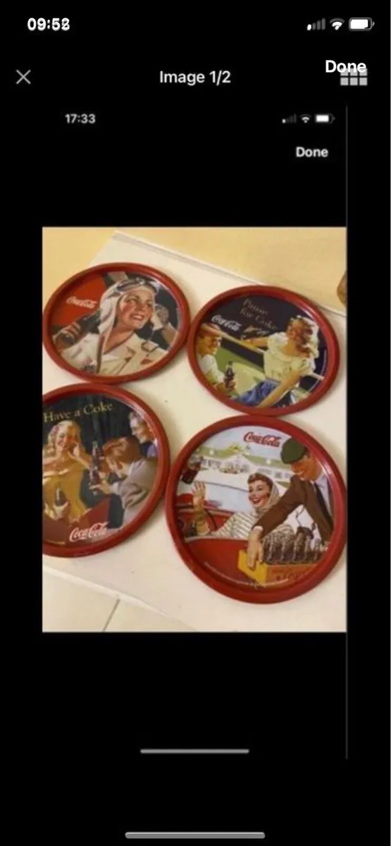 Vintage Retro Style Coca Cola Coasters (4) - Image 1