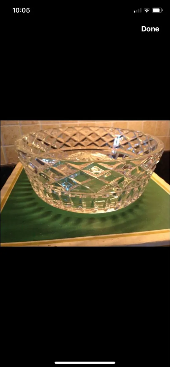 Vintage Galway Crystal Pet Dish/ Bowl - Image 1