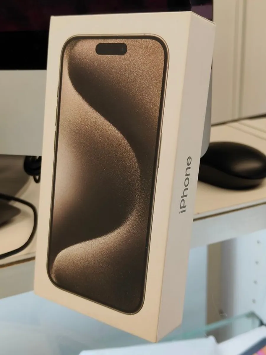Apple iPhone 15 Pro 128GB Unlocked to All Networks Natural Titanium (ORIGINAL Battery: 100%) - Image 1