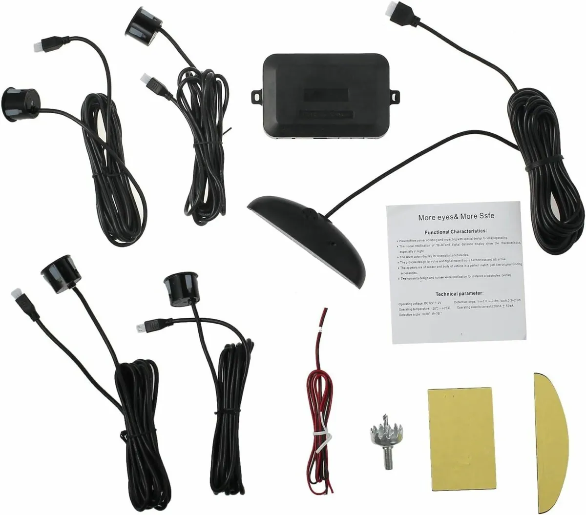 Rear Reversing Car Parking Sensors 4 Sensors Kit A - Image 2