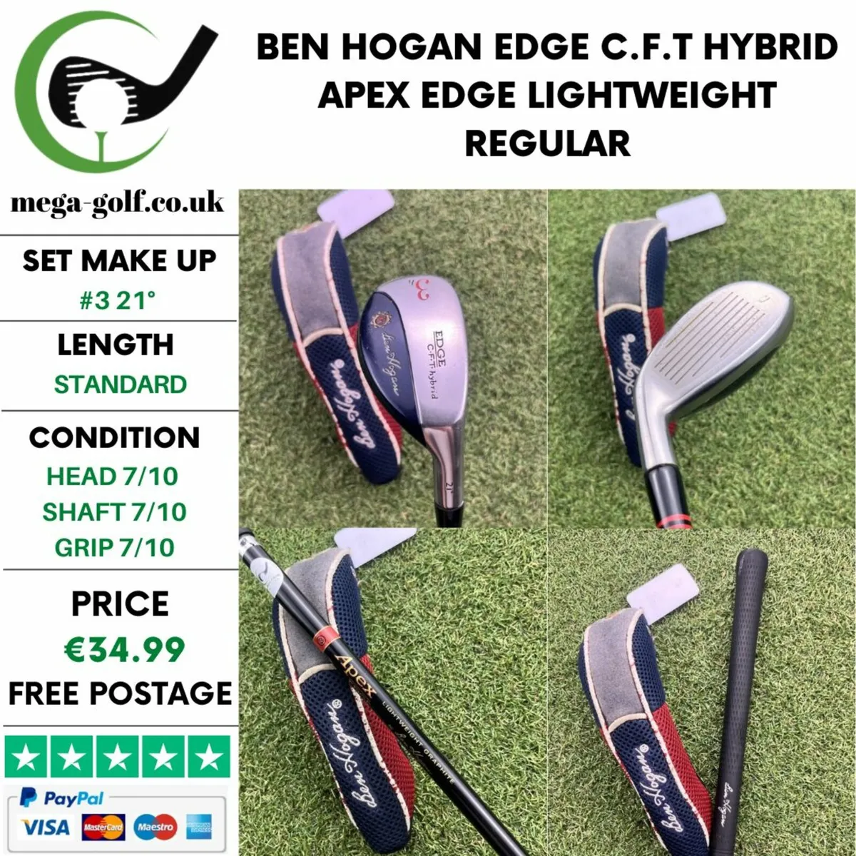 BEN HOGAN EDGE C.F.T HYBRID / #3 21° / REGULAR - Image 1