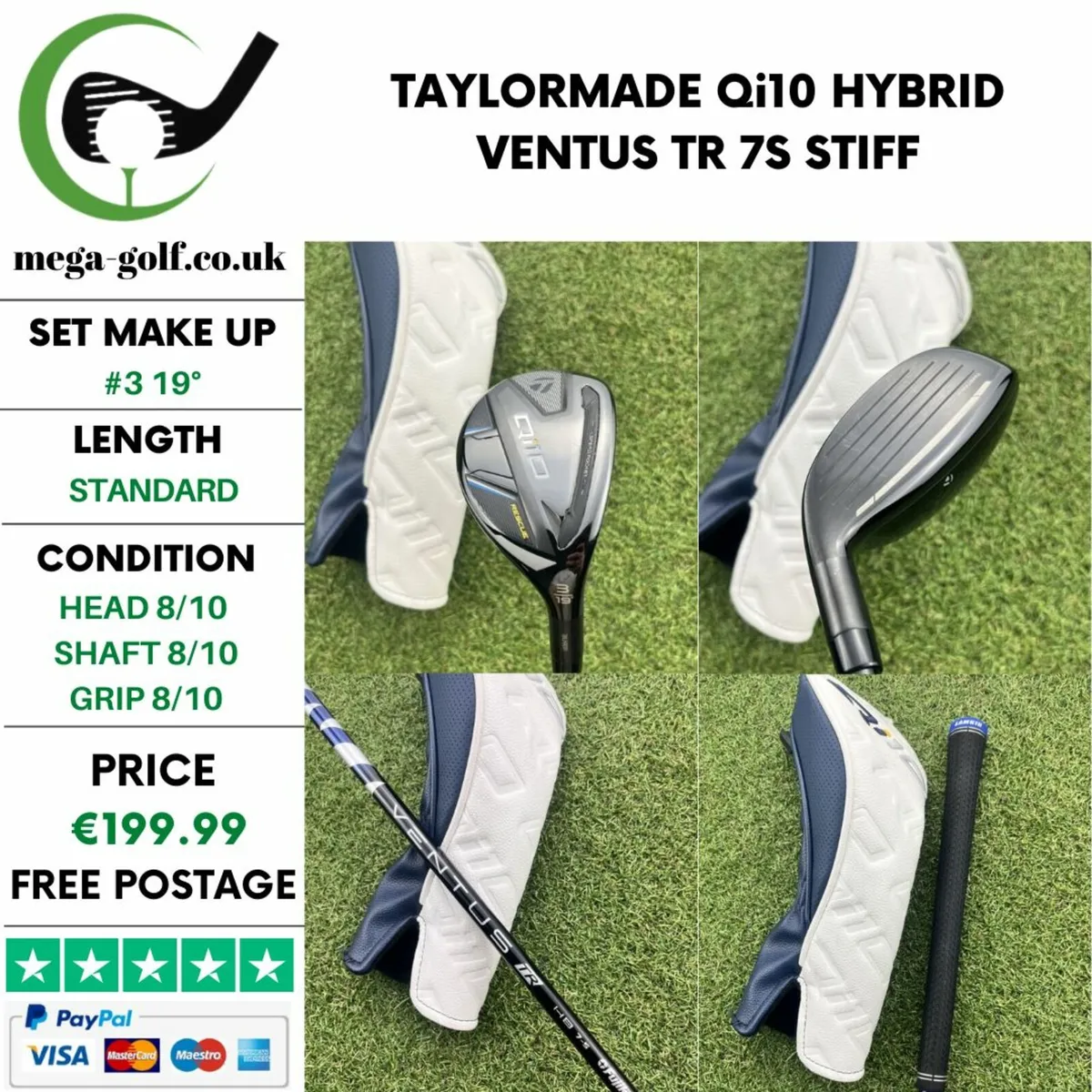 TAYLORMADE Qi10 HYBRID / #3 19° / STIFF - Image 1