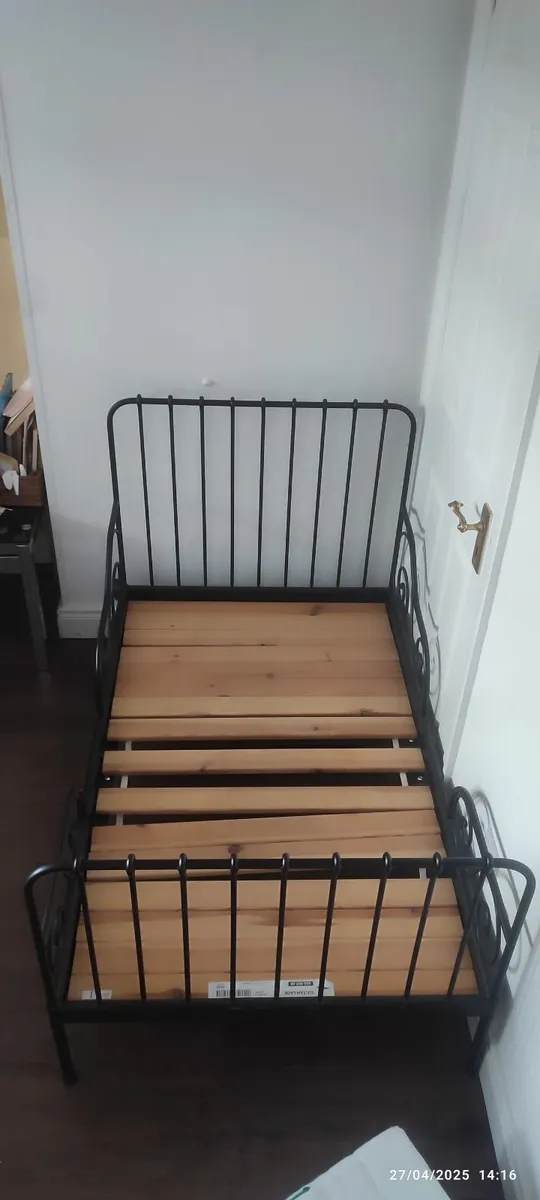 IKEA MINNEN Extendable Bed – White, 80×200 cm - Image 2