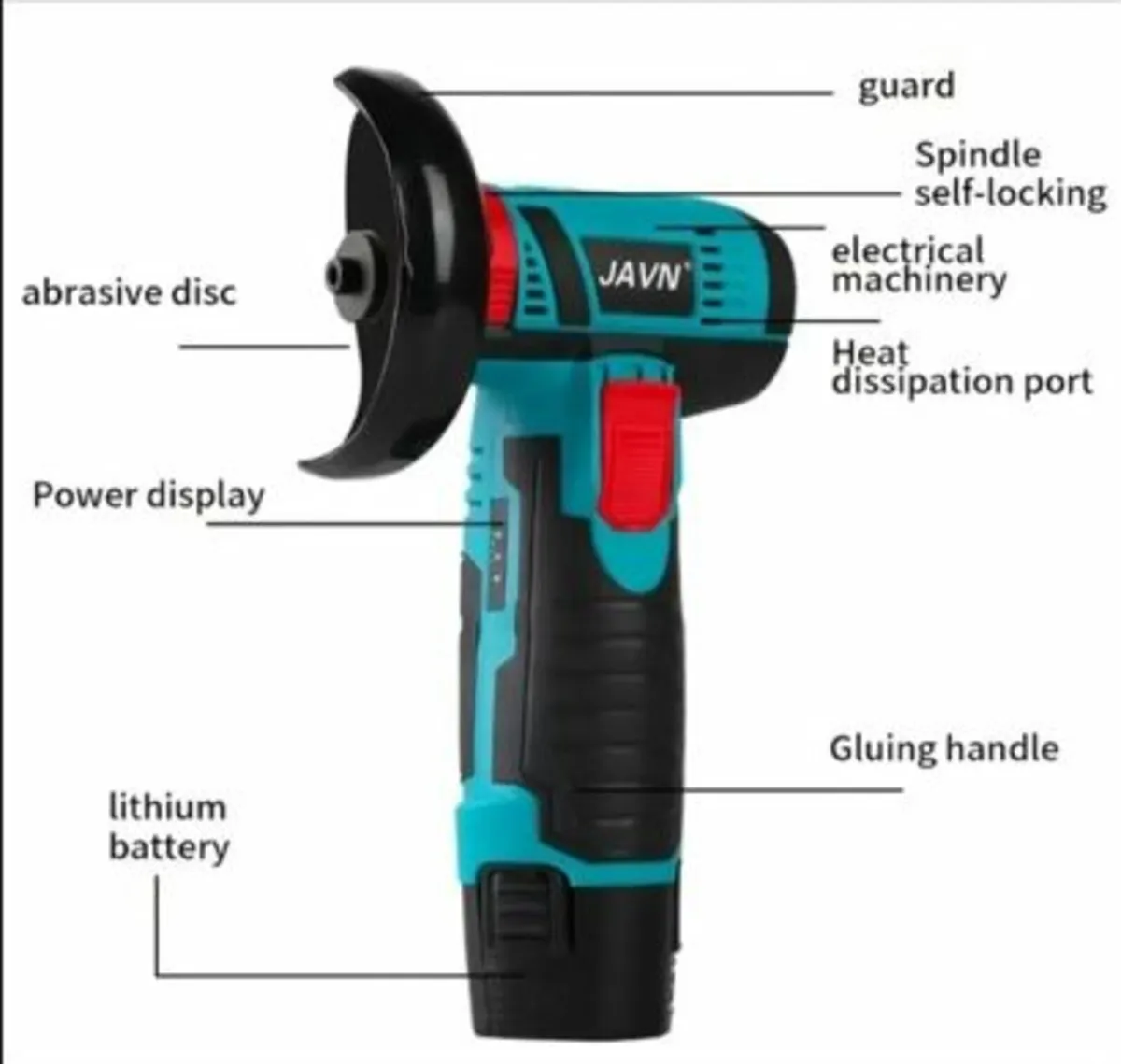 12V 19500rpm MINI Angle Grinder - Image 4