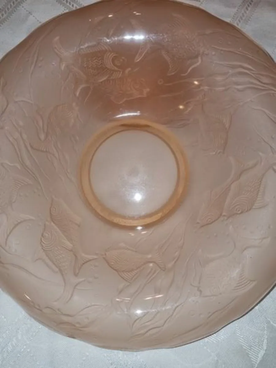 Art Deco Glass Rose Bowl - Image 2