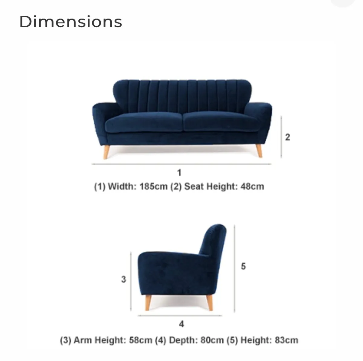 Velvet couch - Image 4