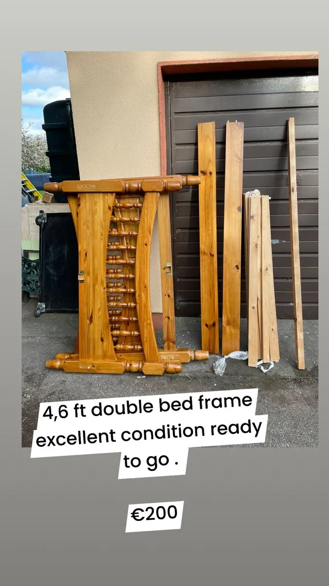 4,6 ft double bed frame - Image 2