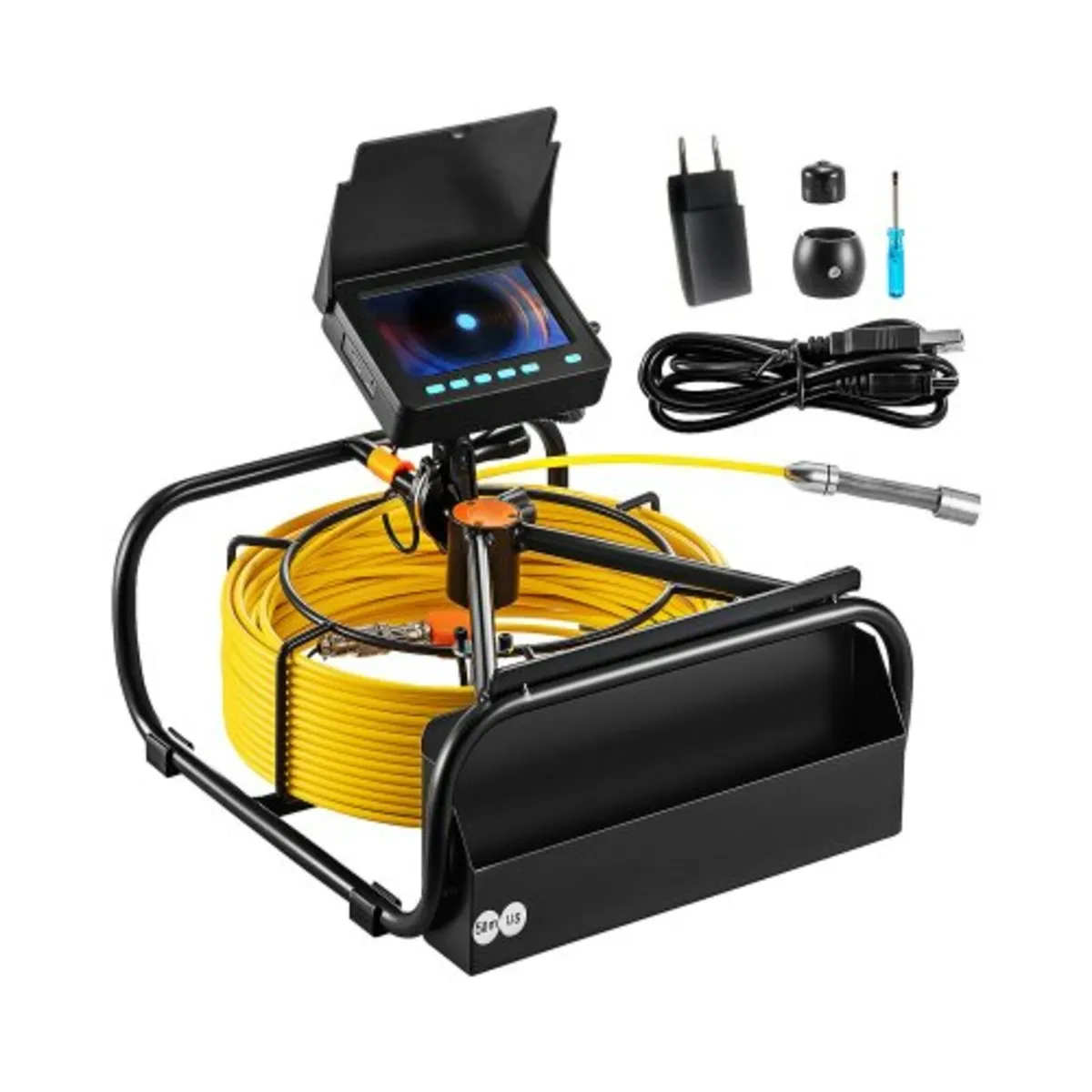 Sewer Camera 50m 4.3-inch Duct Camera with 6 Adjus - Image 1