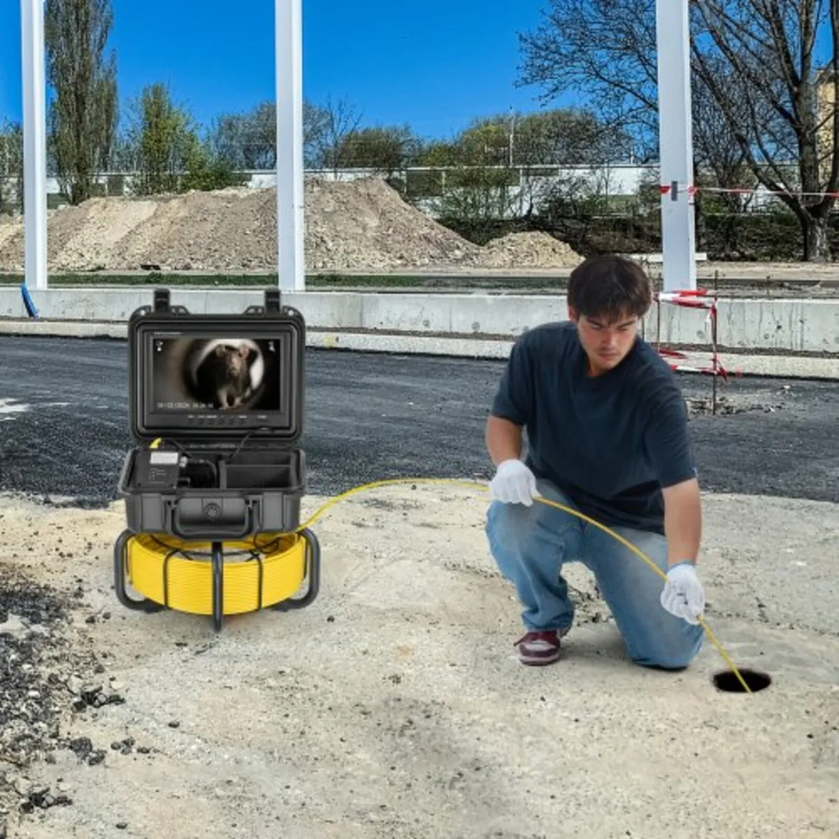 Sewer Camera 165 ft/50m Self-Leveling Drain Camera - Image 3