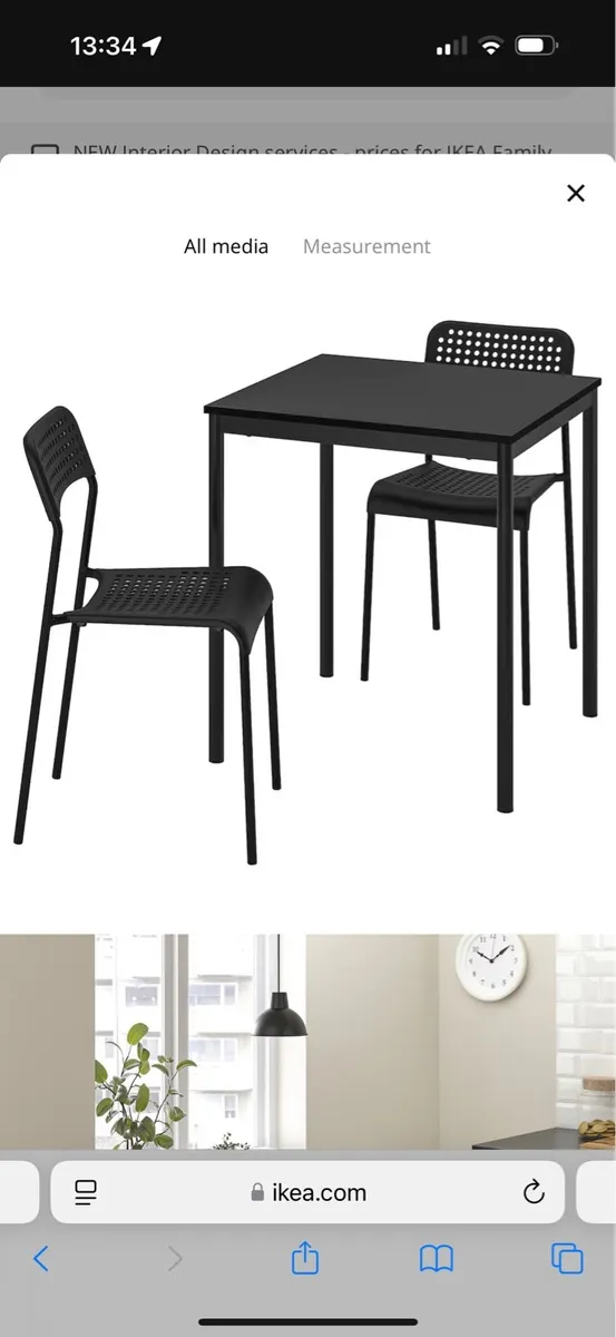 Table and 2 chairs