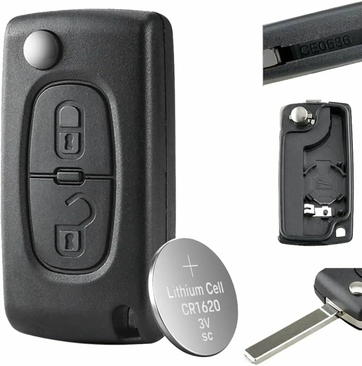 2 Buttons Car Key Case For Peugeot Expert Peugeot