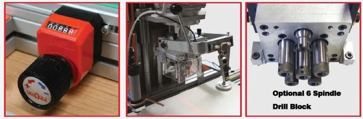 Uniholz Pneumatic Drilling Machine for Hinges - Image 3