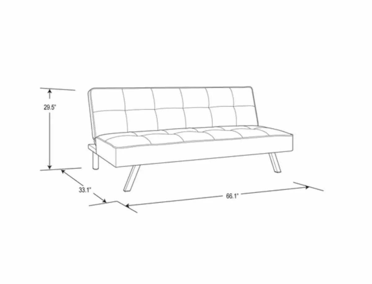 Light grey Folding 3-Seater Sofa Bed. - Image 4