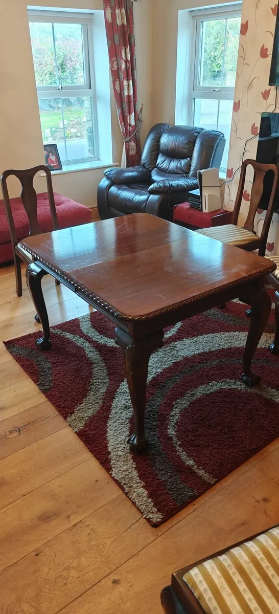 Dining room table and 6 chairs (ornate) - Image 2