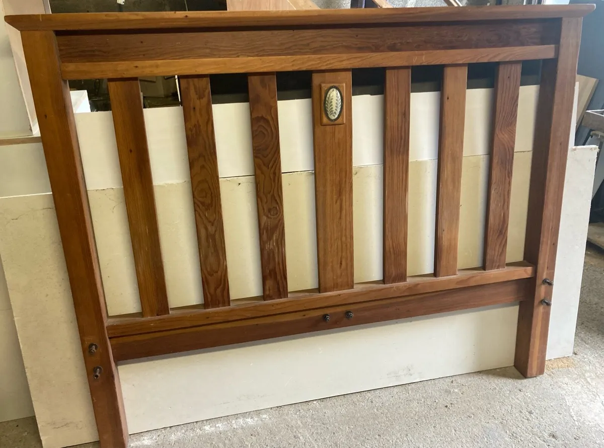 Large Bed Frame Beautiful Reclaimed Wood - Image 2