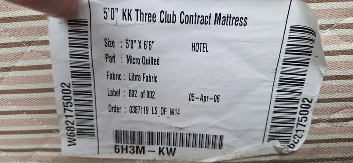 Kingsize Divan Bed and King Koil Three Club Contract Mattress - Image 1