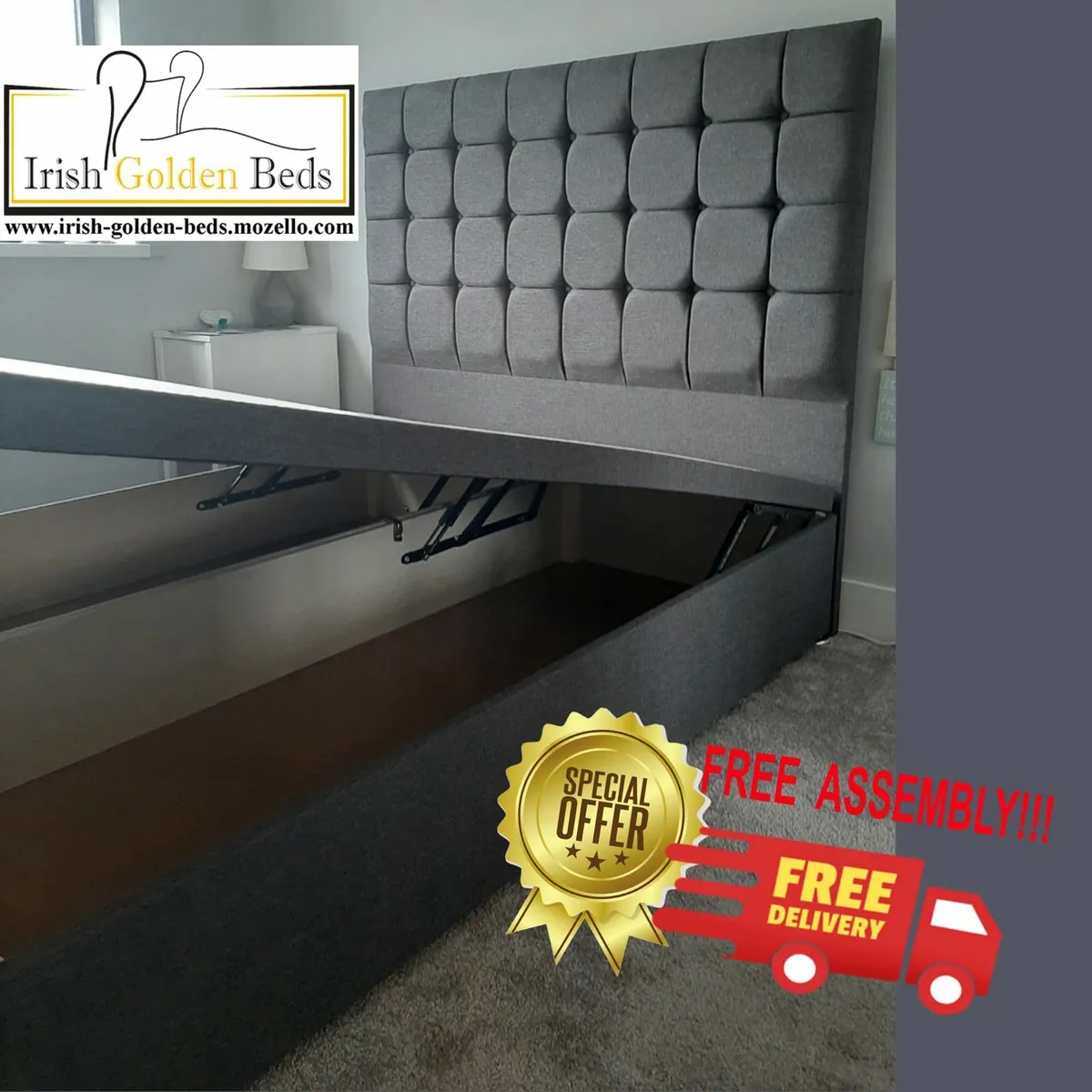 bed frame and headboard,free delivery - Image 1