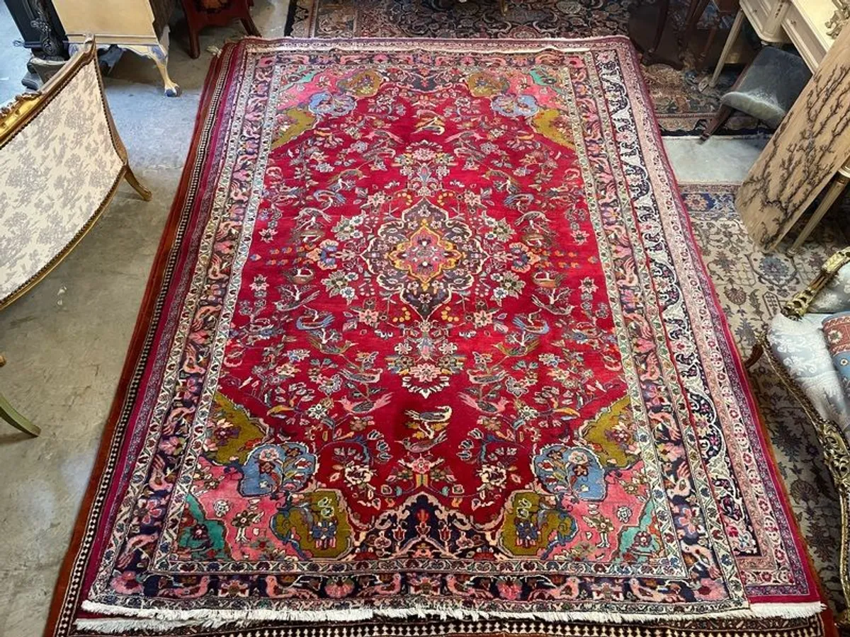 Fabulous Vintage Tabriz Hand-Knotted Persian Rug. - Image 1