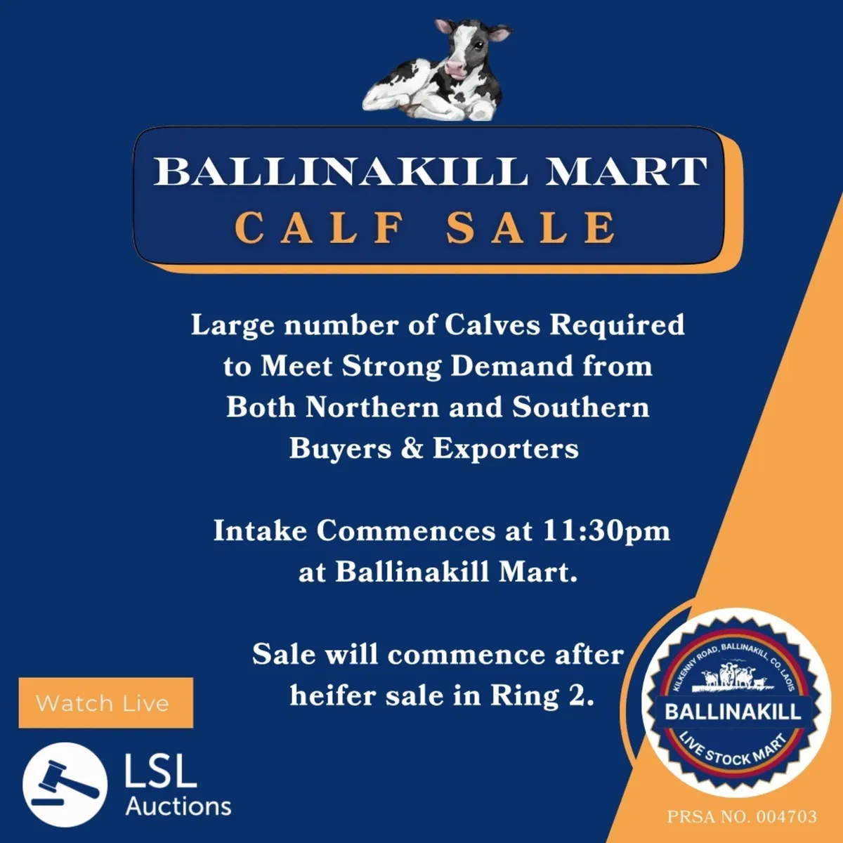 🔥Ballinakill Mart Calf Sale🔥 - Image 1