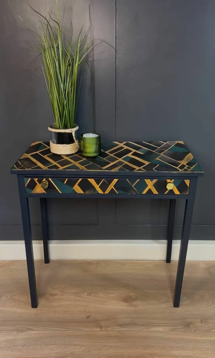 Golden Mosaic Console - Image 1