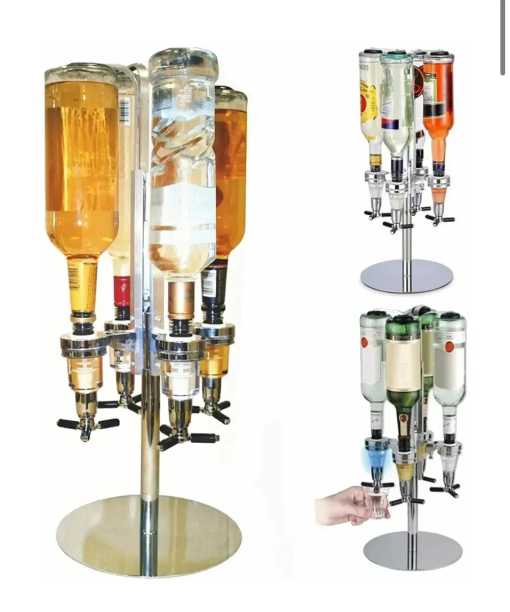 NEW 4Bottle Rotary Home Bar Drinks Optic Dispenser - Image 1