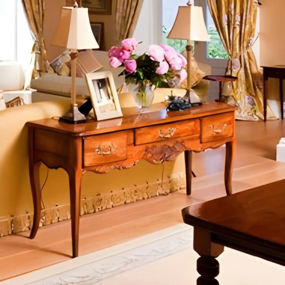 CLEARANCE: MOISSONNIER Regency style console table - Image 4