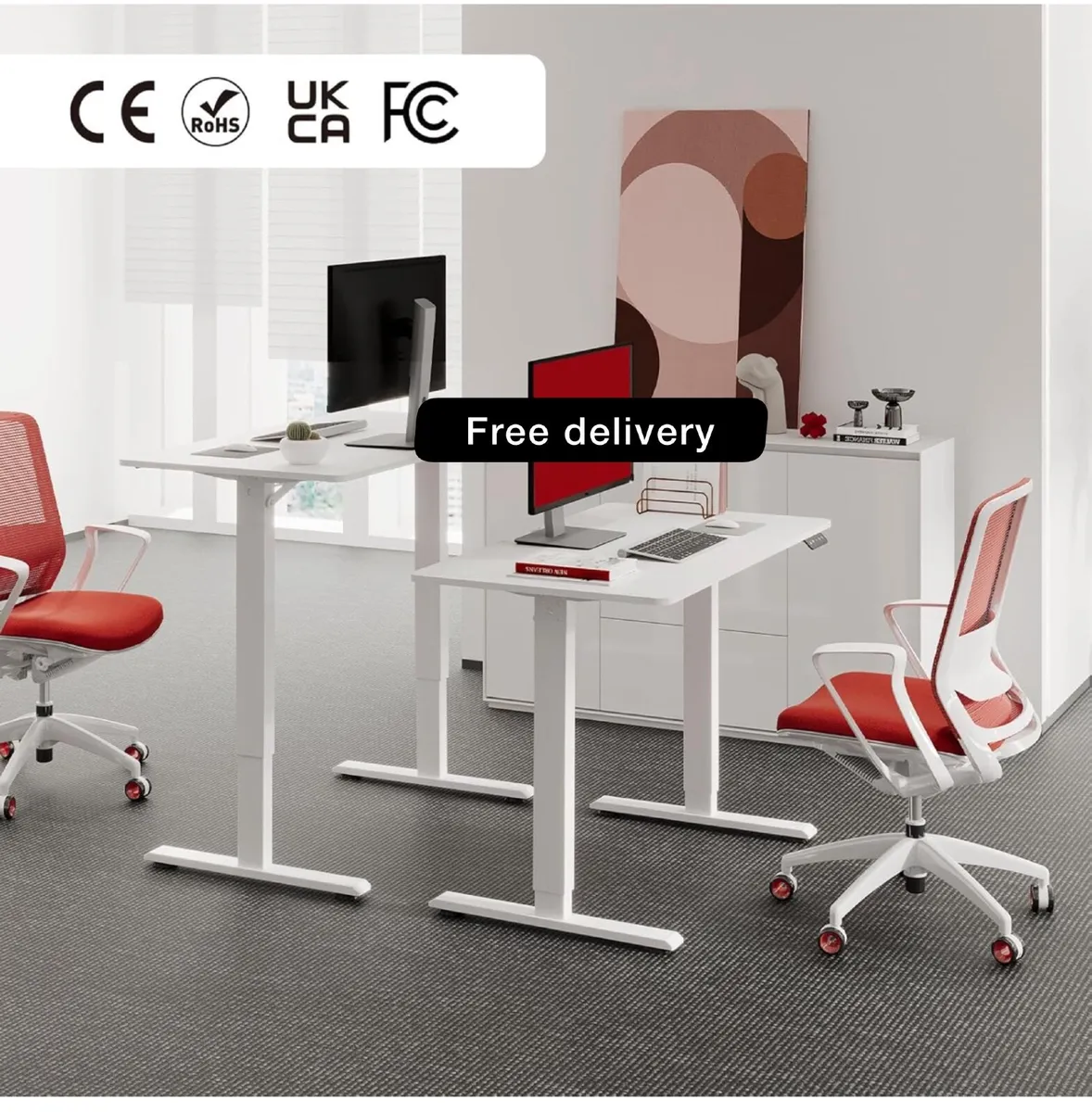 110 x 60 Electric Standing Desk ONE PIECE - Image 1