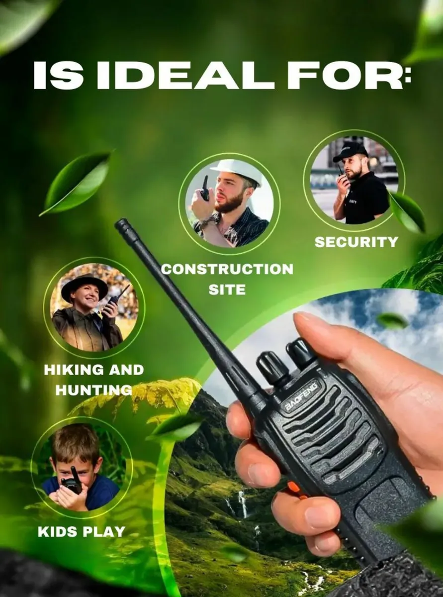 Long Range Walkie Talkie Baofeng Handheld Radios - Image 3