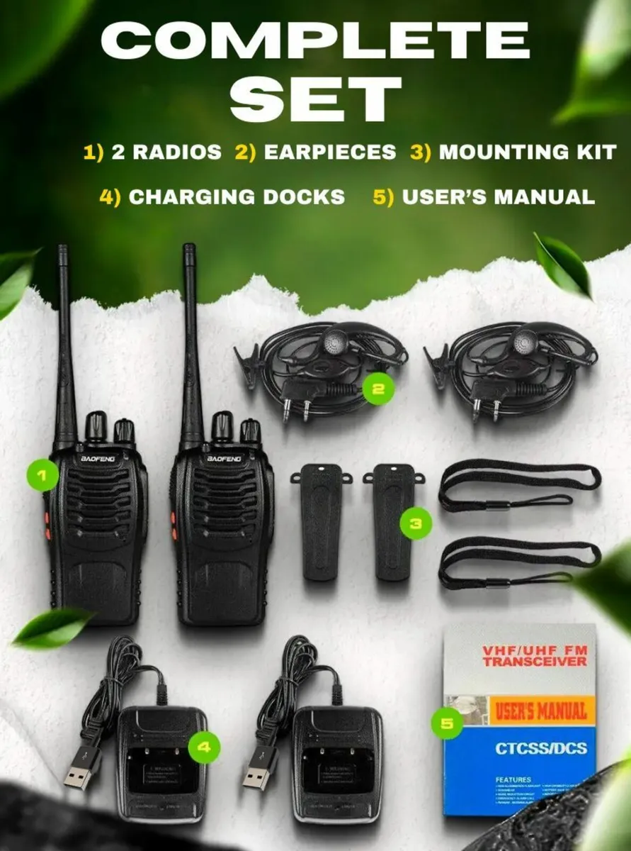 Long Range Walkie Talkie Baofeng Handheld Radios - Image 4