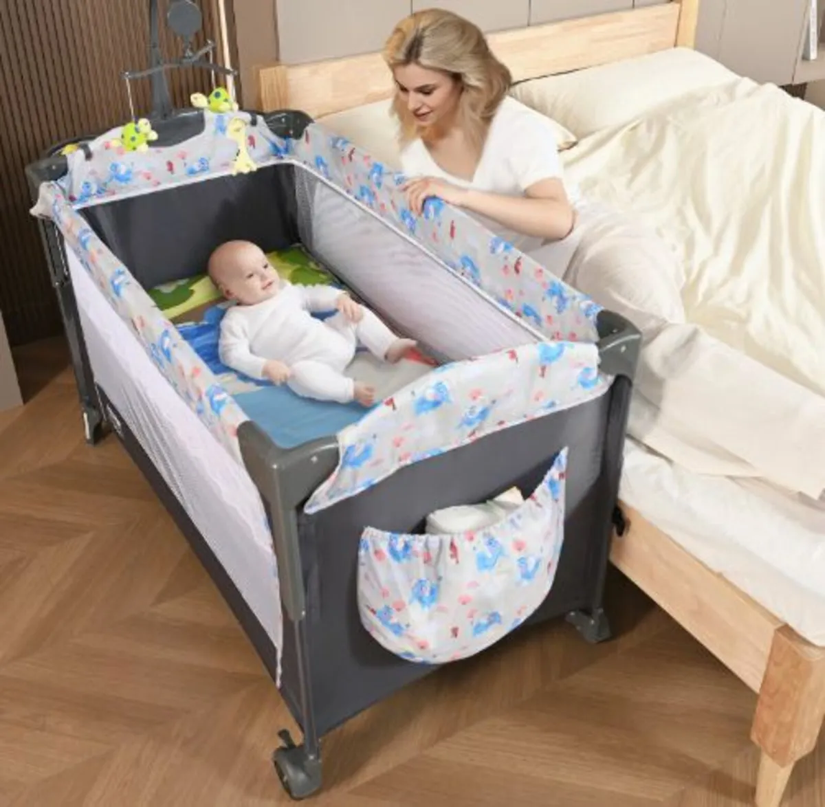 Baby Bassinet, 77 lbs Load Capacity, Easy to Fold - Image 4