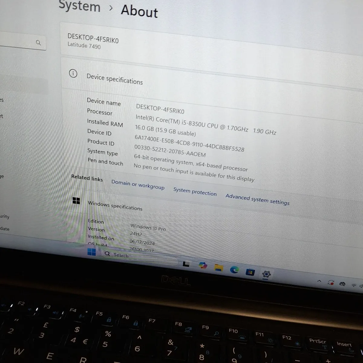 Dell Latitude 7490 Laptop i5-8350U | 16GB RAM | - Image 4