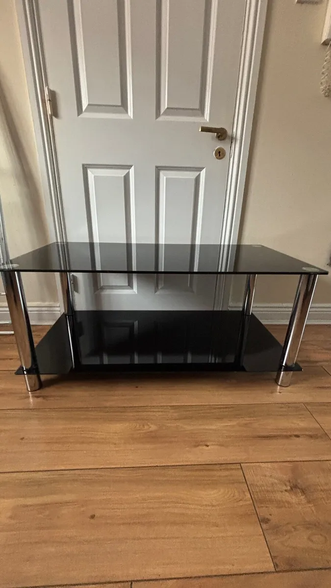 Black glass coffee table - Image 3