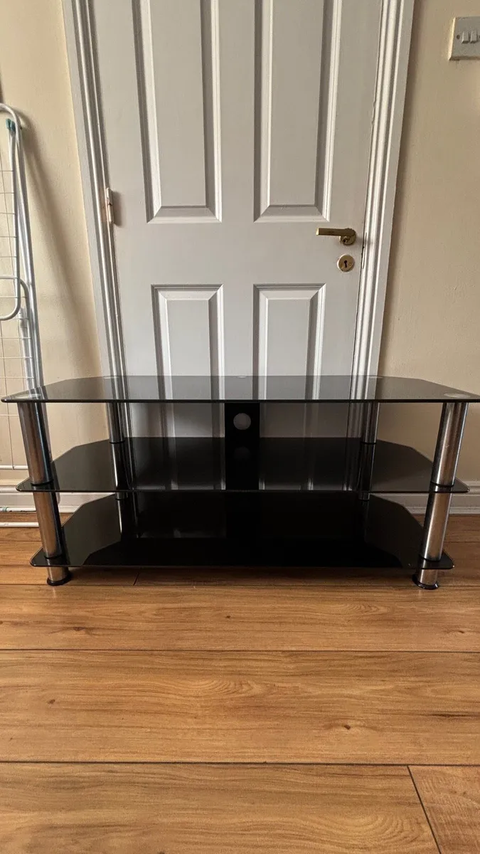 Black glass Tv unit - Image 1