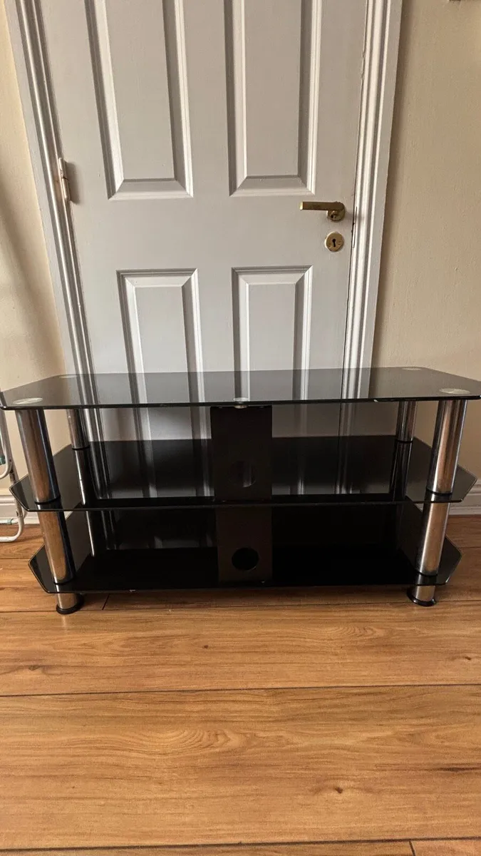 Black glass Tv unit - Image 2