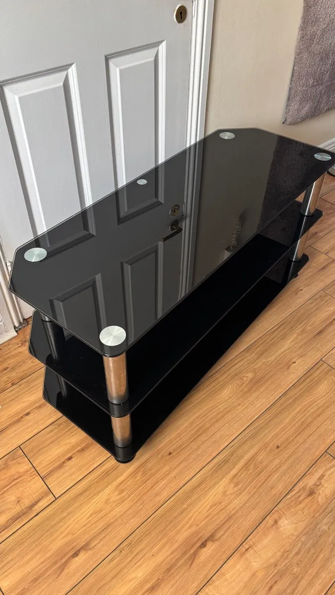 Black glass Tv unit - Image 4