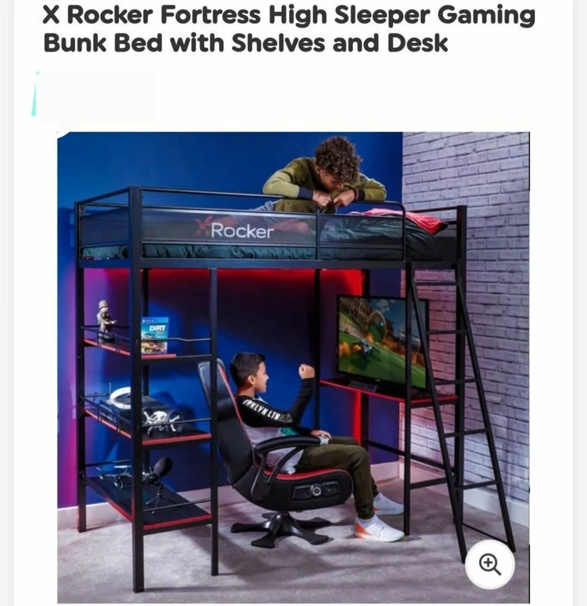 X Rocker Gaming High Sleeper Bed