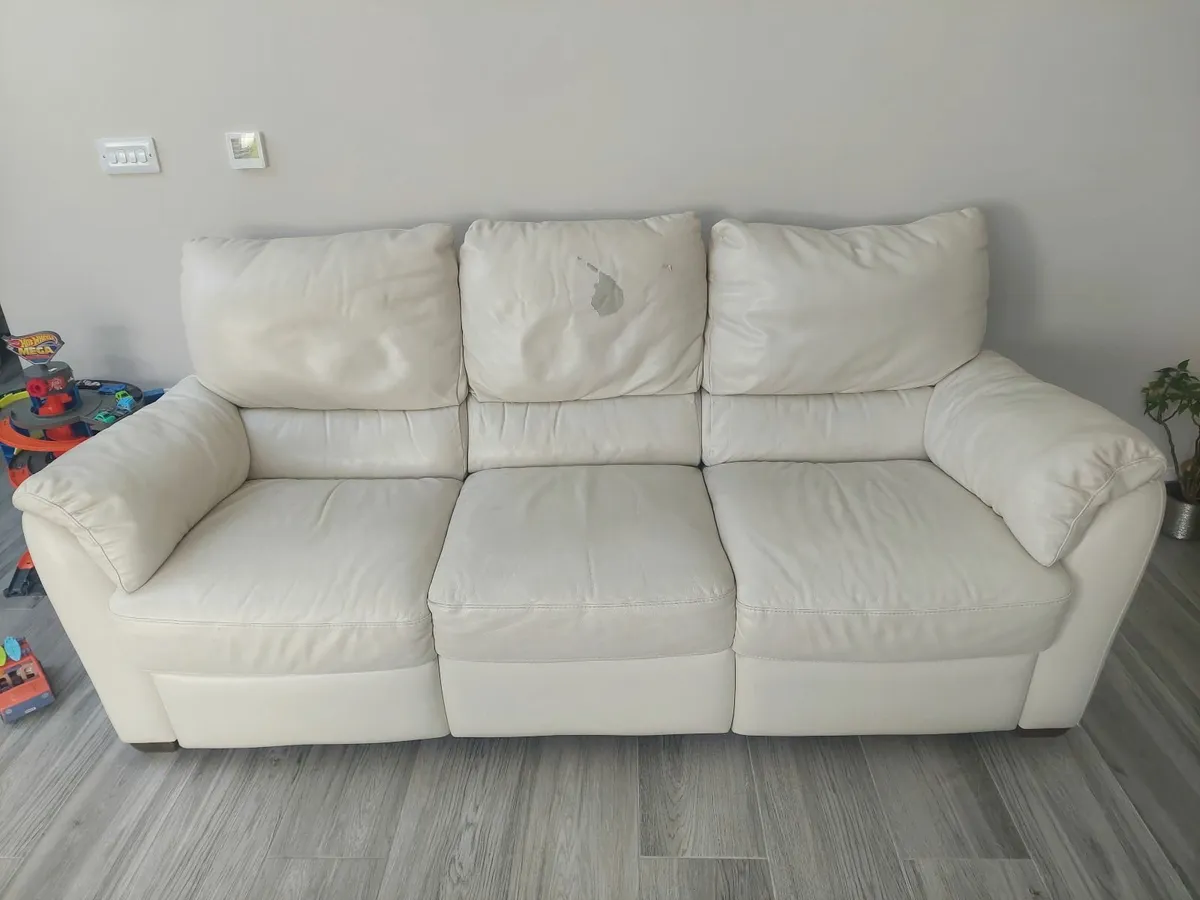 Natuzzi Edition Real Leather 3 seater Sofa - Image 1