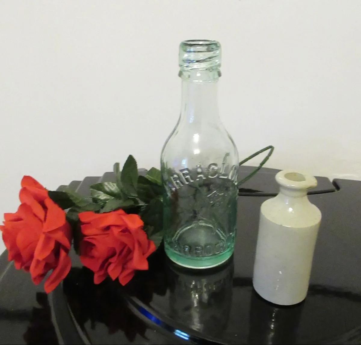 Pub antique glass bottle rose of Tralee ink well - Image 1