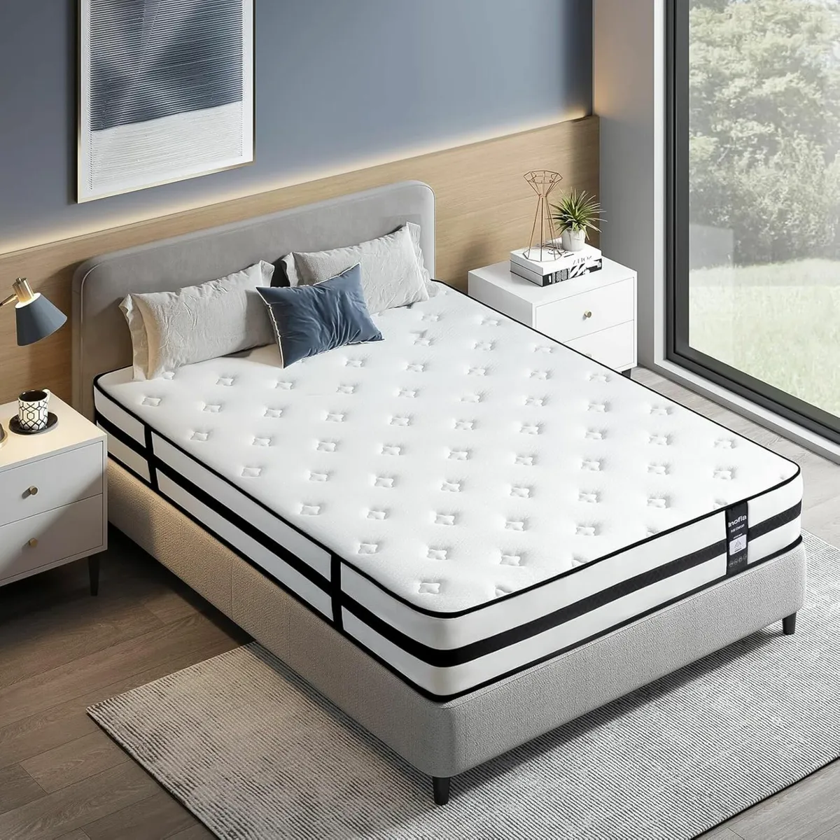 Double Mattresses  Memory Foam Sprung ‎135x190cm - Image 1