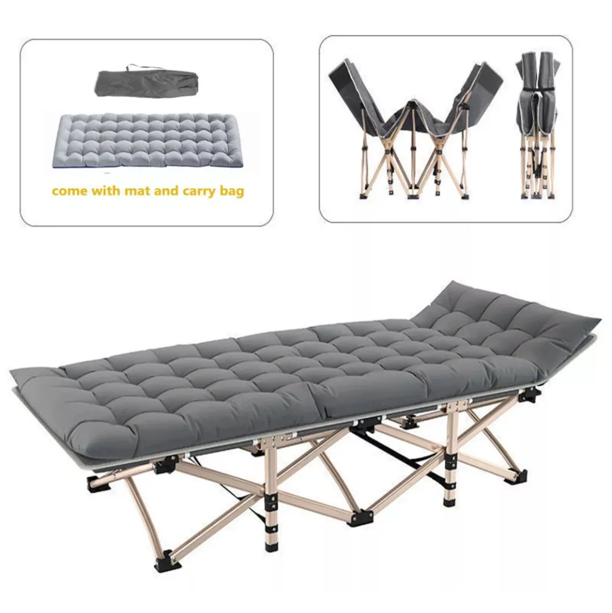 Portable Folding Bed with Mattress NEW - Image 1
