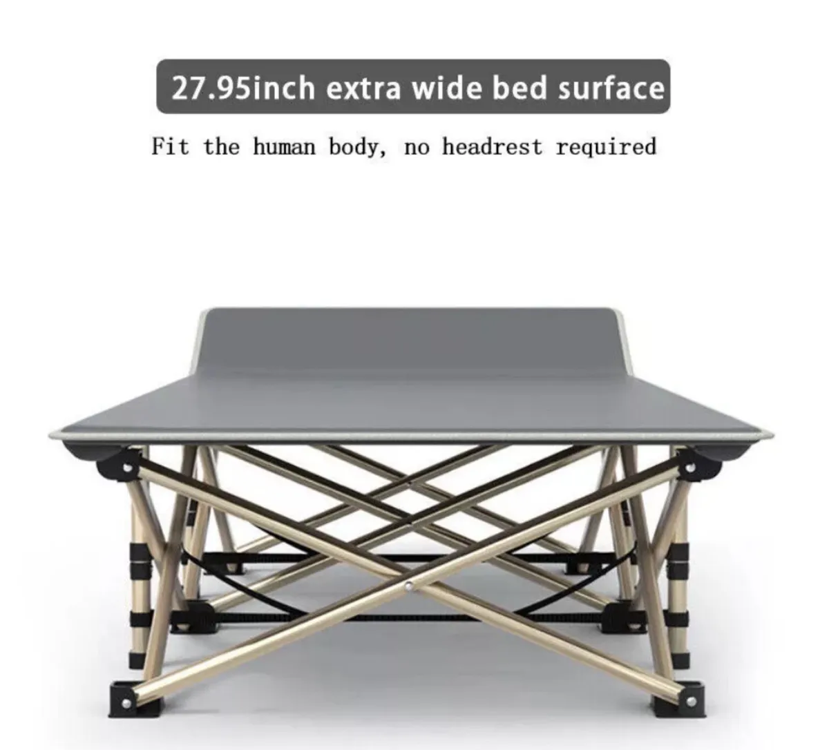 Portable Folding Bed with Mattress NEW - Image 4