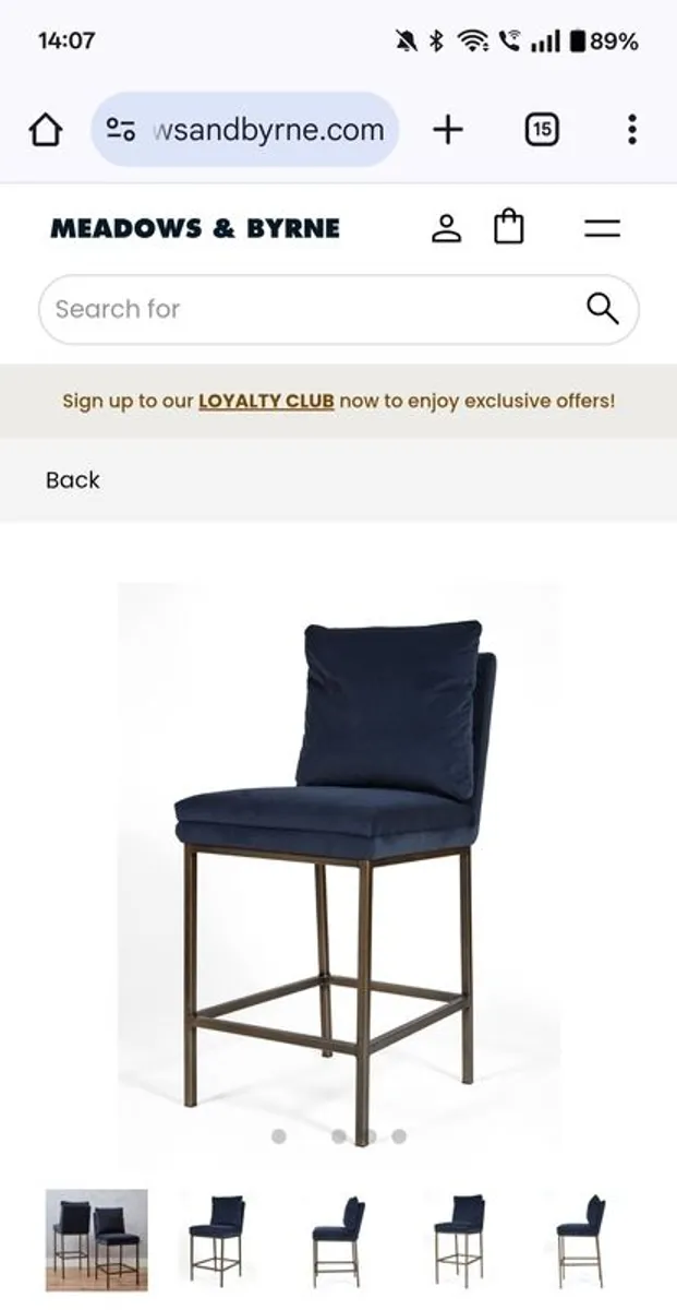 Meadows & Byrne Cushioned Stools - Image 1