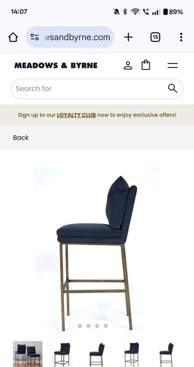 Meadows & Byrne Cushioned Stools - Image 2