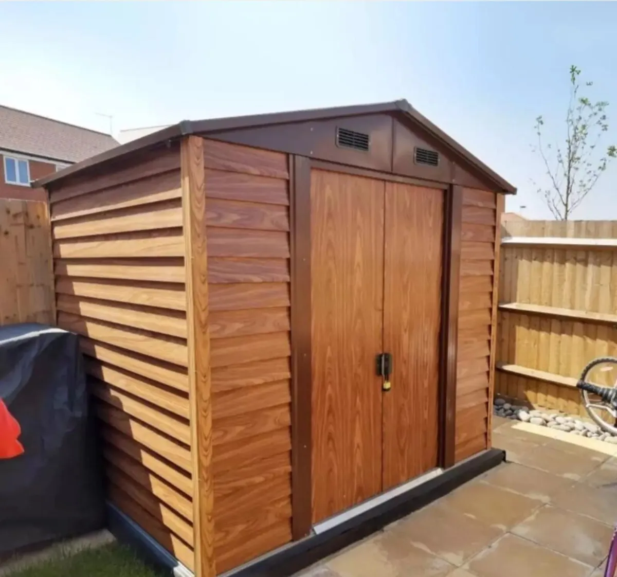 Heavy duty metal shed 6ftx9ft cladding finish - Image 2
