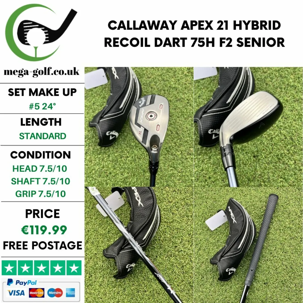 CALLAWAY APEX 21 HYBRID / #5 24° / SENIOR - Image 1