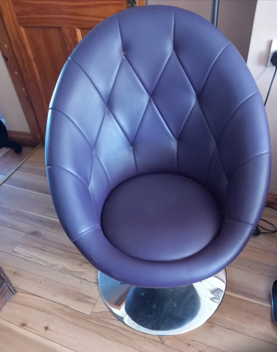 Leather egg chair - Image 2