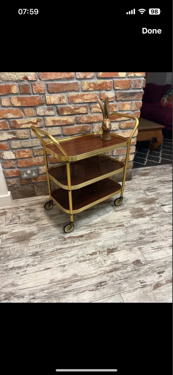 Vintage trolley mid century - Image 1