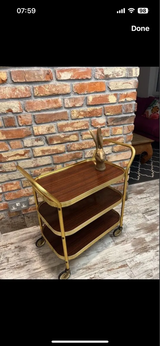 Vintage trolley mid century - Image 2