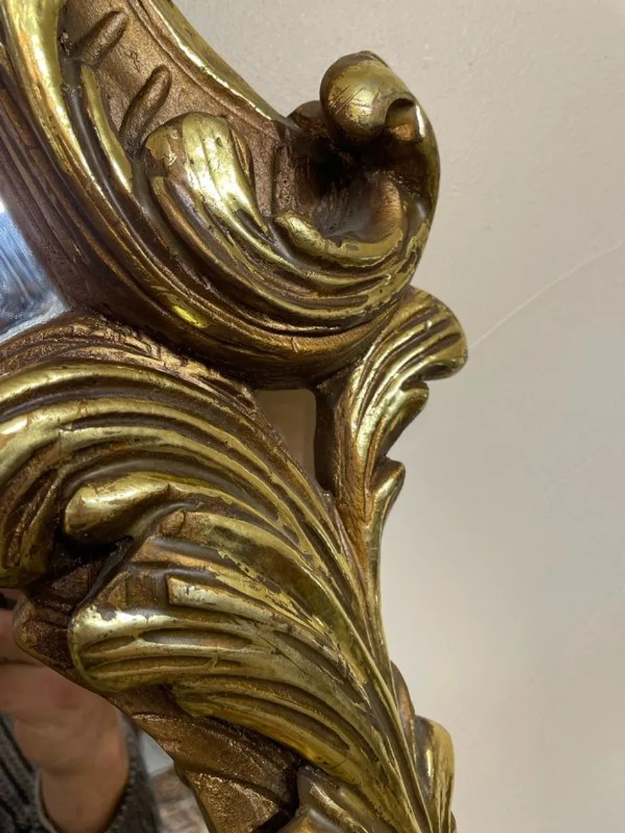 FLASH SALE! Was 395 Now 295 ! Very Ornate Large Gilt-Wood Roccoco Design Mirror - Image 2