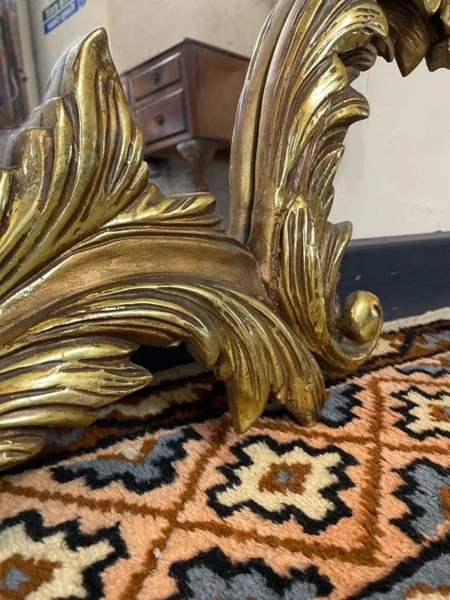 FLASH SALE! Was 395 Now 295 ! Very Ornate Large Gilt-Wood Roccoco Design Mirror - Image 3